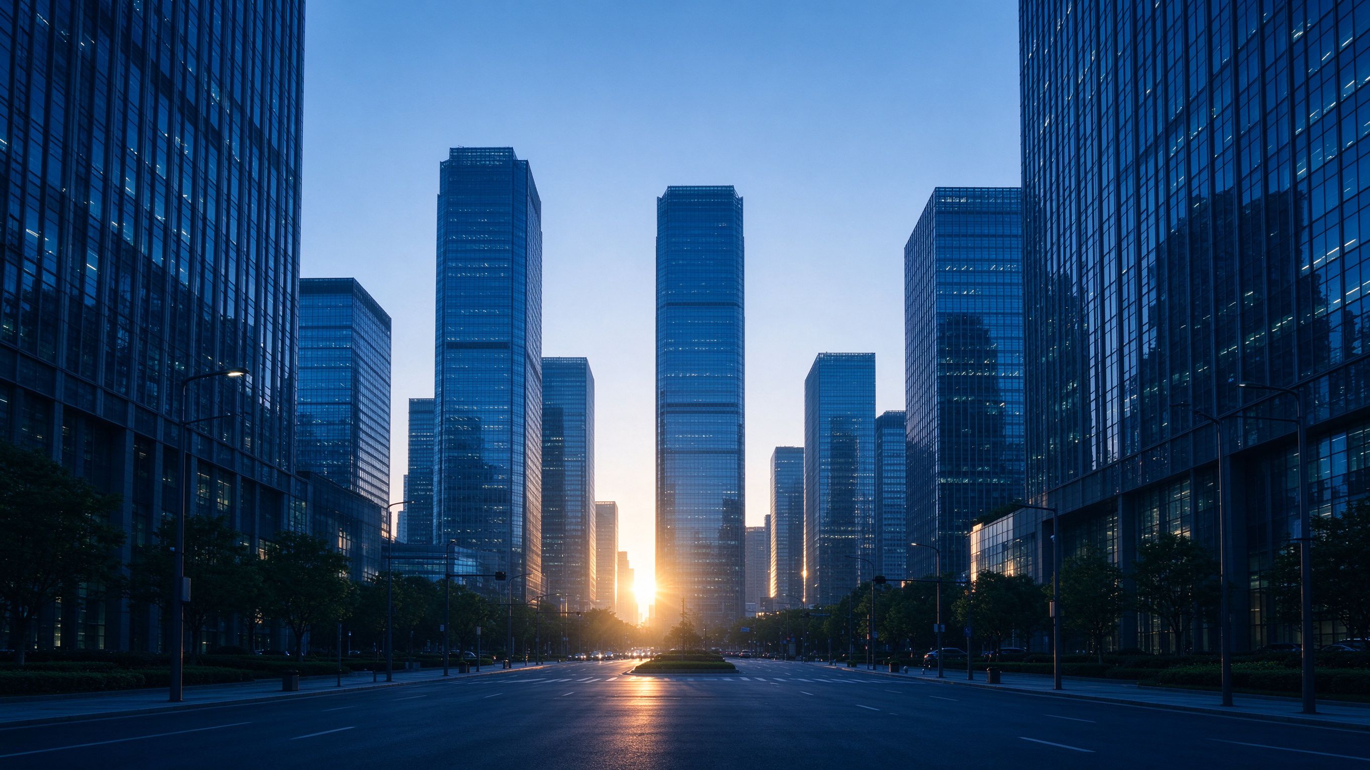 欧博代理官网——现代城市天际线，寓意企业全球化视野与增长